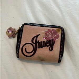 Juicy Couture Pink Floral Wallet Zip-Around